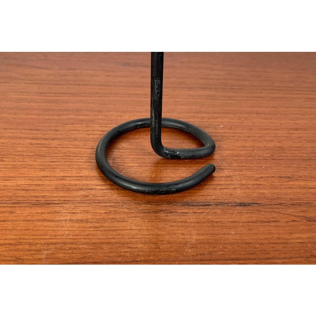 Mid-Century Modern Brutalist Wrought Iron Candleholder, 1960s, in Very Good conditions. Designed 1960 to 1969