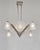 Jamain & Frontisi A beautiful French 1935 art deco chandelier in nickel plated solid brass or bronze by Célestin Jamain...