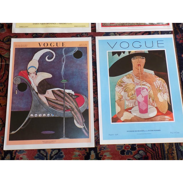 Art Deco Vintage Folio Size Vogue Poster Lithographs - Set of 4 - 11" X 15" For Sale - Image 3 of 4