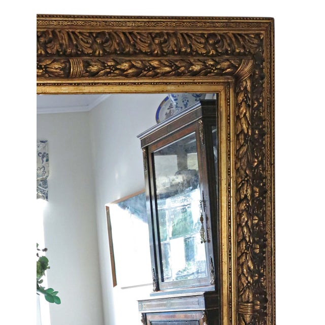 Antique 19th Century Very Large Gilt Overmantle Floor or Wall Mirror – Fine Quality Full of authentic charm and character,...