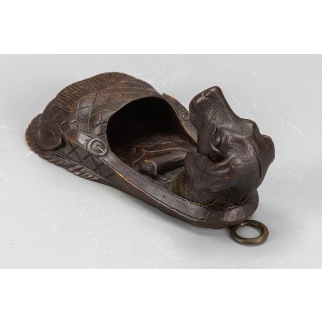 Wood Black Forest Hand-Carved Wooden Wall Mounted Salt Box, 1890s For Sale - Image 7 of 18