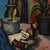 Ev Grüger, Still Life with Sculpture, 1956, Oil on Canvas For Sale - Image 3 of 5