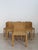 Set of six chairs designed by Luciano Bertoncini and produced by Bellato with foot structure in solid oak wood, seat with...