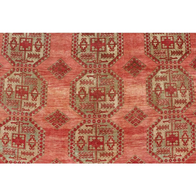 Early 20th Century Early 20th Century Antique Turkomen Ersari Rug With Repeating Gul Design 8'3 X 11'4 For Sale - Image 5 of 13