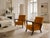 Vintage Italian Armchairs in Orange Velvet, 1960s, Set of 2, in Very Good conditions. Designed 1960 to 1969