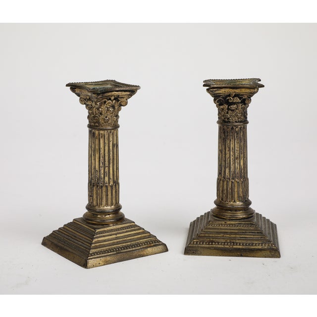 Pair of Goldsmiths & Silversmiths Company Candlesticks For Sale - Image 4 of 12