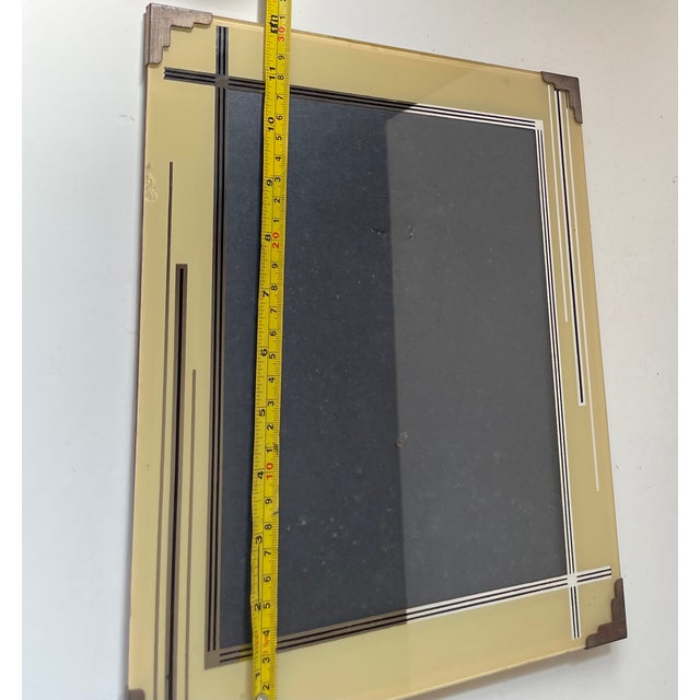 1940s Art Deco Photo Frame (30x25cm) in Glass and Nickel Plated Metal, 1940s For Sale - Image 5 of 7