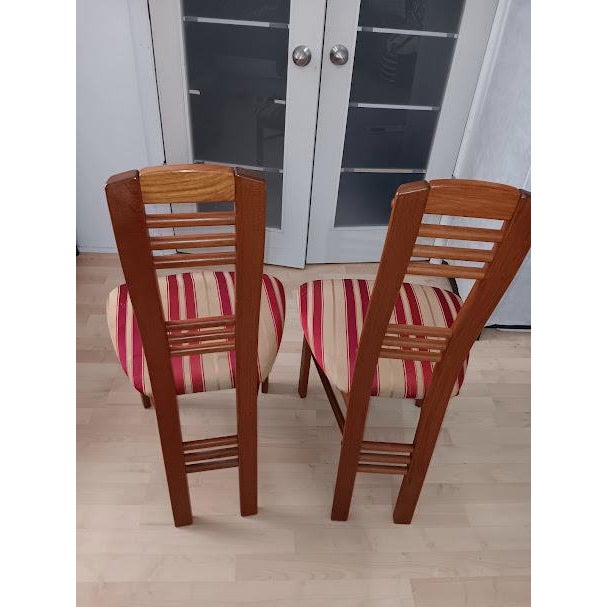 A beautiful, unique, set of Mid-Century Modern Scandanavian Chairs, slighly worn, but in great shape.