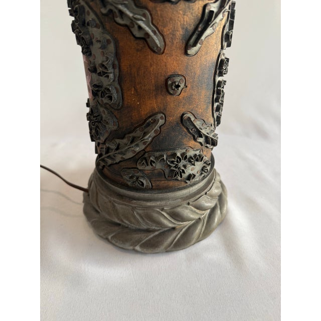 Early 19th Century Vintage Industrial Wallpaper Roller Floor Lamp For Sale - Image 9 of 9