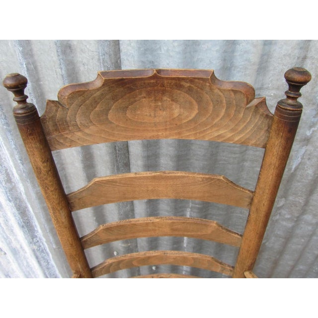 Rustic Antique Dutch Rustic Farmers Armchair with Wicker Seat, 1900s For Sale - Image 3 of 15