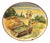 Ceramic Majolica Plate with Painted Landscape from Avallone Vietri, 1950s For Sale