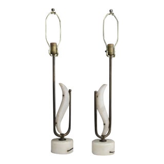 Mid 20th Century Transitional Sculptural Table Lamps - a Pair For Sale
