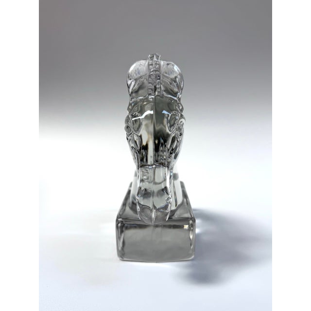 Vintage Heisey Glass Horse Head Sculpture / Bookend For Sale In Chicago - Image 6 of 6