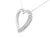 White 1950s White Gold Diamond Heart Pendant Necklace For Sale - Image 8 of 10