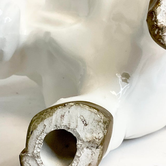 1970s Italian Mediterranean Hand Painted Ceramic Bull Figurine For Sale - Image 11 of 12