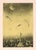 "Triangular Sunset Situation" - Surrealist Colored Etching #15/16, 1978 Surrealist landscape with creatures by James C....