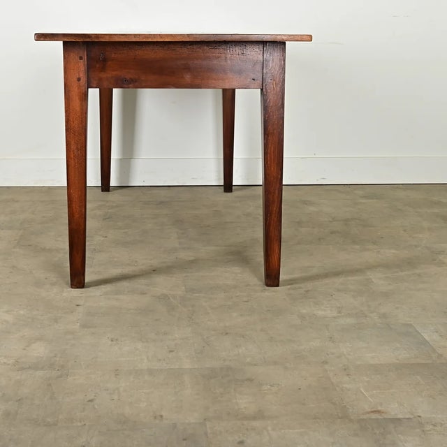 French 19th Century Solid Walnut Farmhouse Dining Table For Sale - Image 10 of 12
