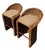 Wood Pair Vintage Braided Rattan Counter Height Bar Stools For Sale - Image 7 of 9