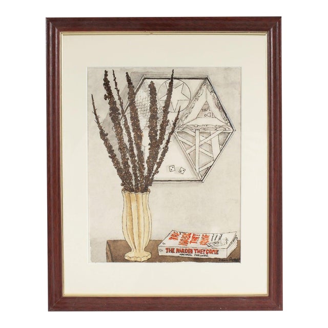 1990 Watercolor Still Life Painting Signed by Artist James Spencer Russell For Sale