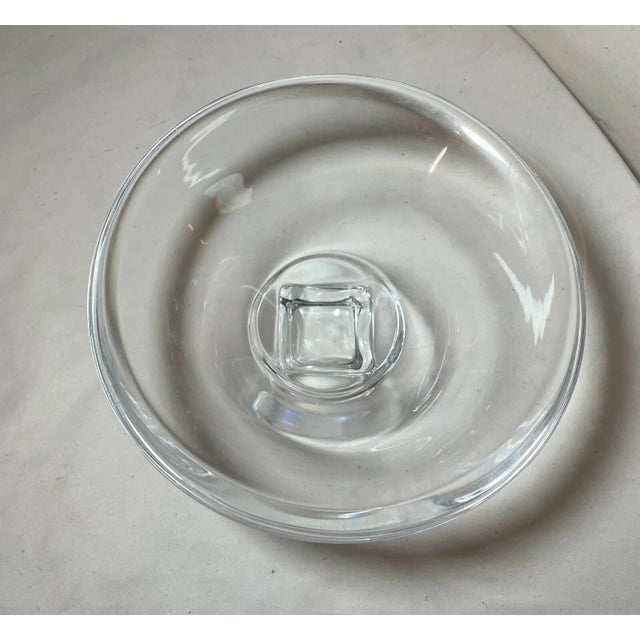 Handmade Göran Wärff for Kosta Boda Art Studio Glass Crystal Ice Cube Bowl For Sale - Image 9 of 10