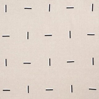 Schumacher X Caroline Z Hurley Icehouse Fabric in Black & White For Sale