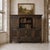 Impressive in scale and rich in medieval-inspired detail, this solid oak Gothic Revival cabinet bookcase combines generous...