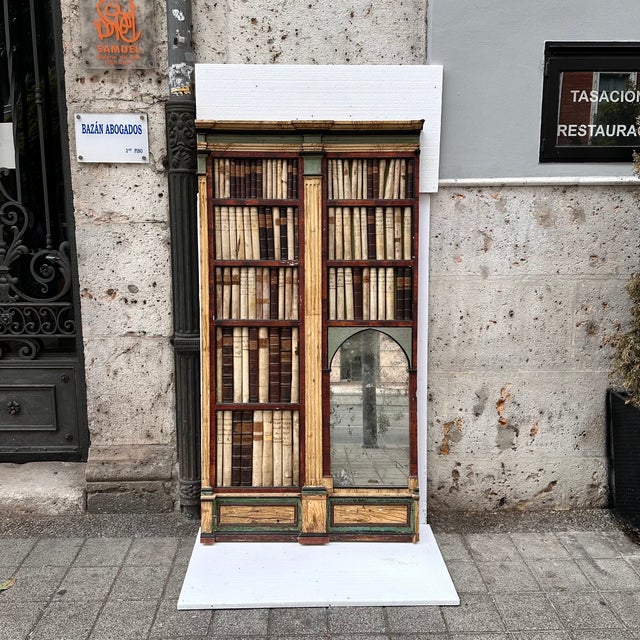 19th Century Trompe L'oeil Panels in Wood, Mirror and Leather, England, Set of 2 For Sale - Image 13 of 18
