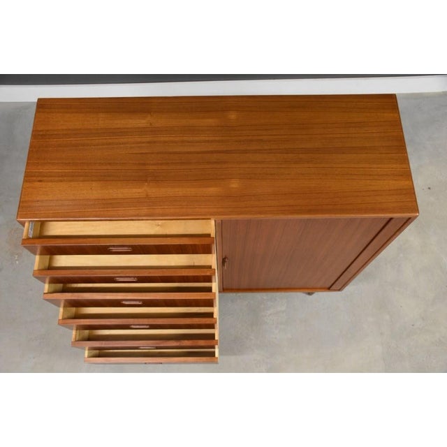 1960s Danish Modern Svend Madsen Style Teak Armoire Dresser For Sale - Image 10 of 10