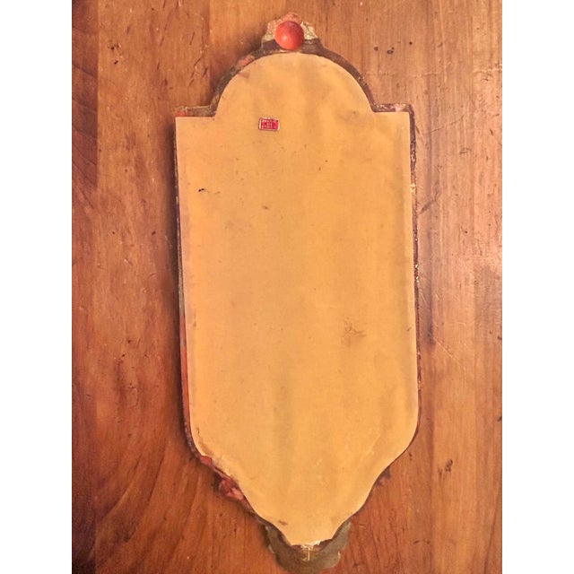 Mid-Century Petite Italian Florentine Giltwood Rococo Wall Mirror For Sale - Image 10 of 11