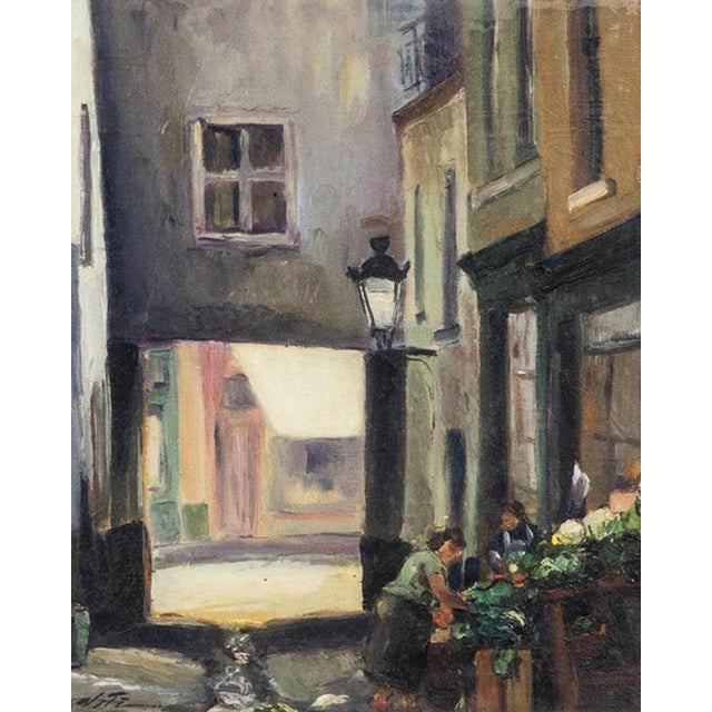 Mid-Century Modern Ferdinand Jorwitz, The Little Greengrocer of Brussels, Mid-20th Century, Oil Painting For Sale - Image 3 of 10