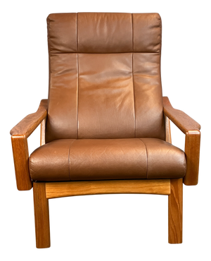 Lounge Chair in Teak and Leather by Grete Jalk for Glostrup, 1960s