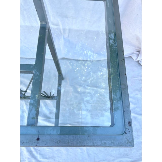 Giacometti-Inspired Silver Metal Console Table With Animal Figurines For Sale In Los Angeles - Image 6 of 12