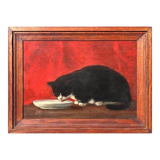 Late 19th Century "Kitten," by American Impressionist Agnes Augusta Bartlett Brown (1847-1932) For Sale
