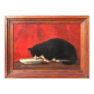 Late 19th Century "Kitten," by American Impressionist Agnes Augusta Bartlett Brown (1847-1932)