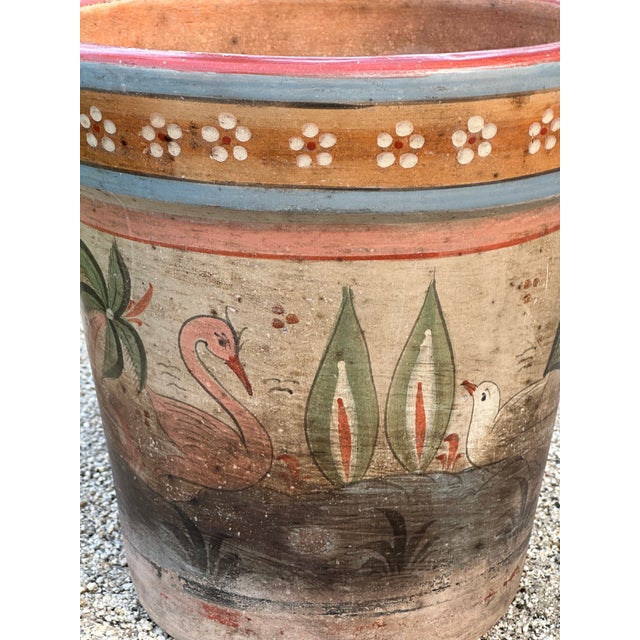 Vintage Tonala Mexico Ceramic Large Planter Pot For Sale In San Diego - Image 6 of 12