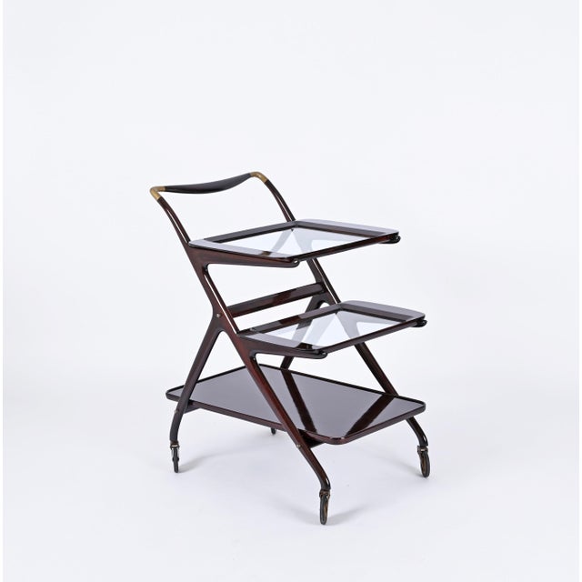 Italian Mod. 65 Serving Bar Cart by Ico & Luisa Parisi for De Baggis, 1950s For Sale - Image 17 of 18
