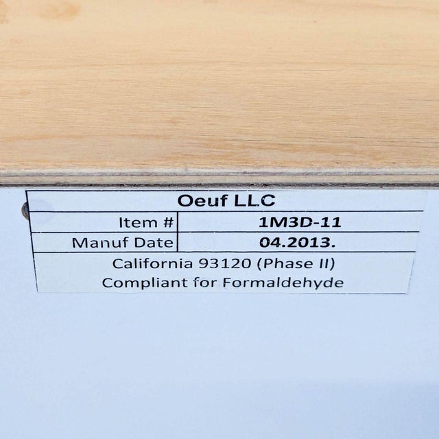 Ouef Merlin Three-Drawer Dresser in Blue and Natural Wood Finish For Sale - Image 11 of 11