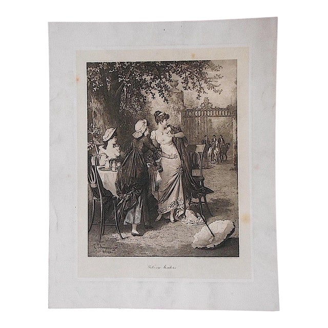 Antique Lithograph "Welcome Visitors" For Sale