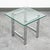 1970s Mid Century Modern End Tables Chrome Glass Square Side Tables Vintage Pair MCM For Sale - Image 5 of 11