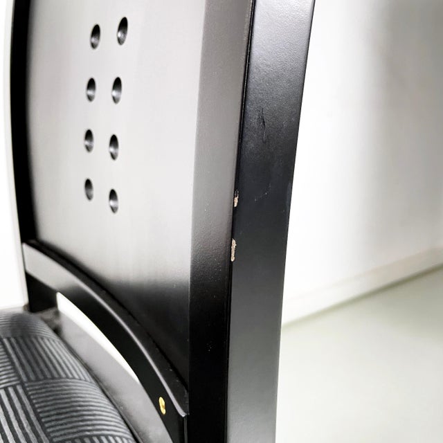 Austrian Modern Chairs in Black Wood attributed to Ernst W. Beranek for Thonet, 1990s, Set of 3 For Sale - Image 12 of 18