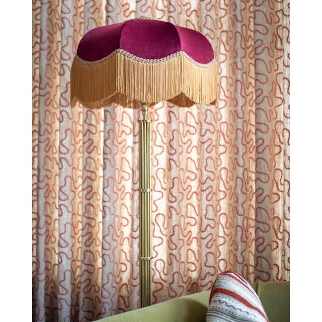 The Burgundy Fringed Lampshade - Large For Sale - Image 6 of 6