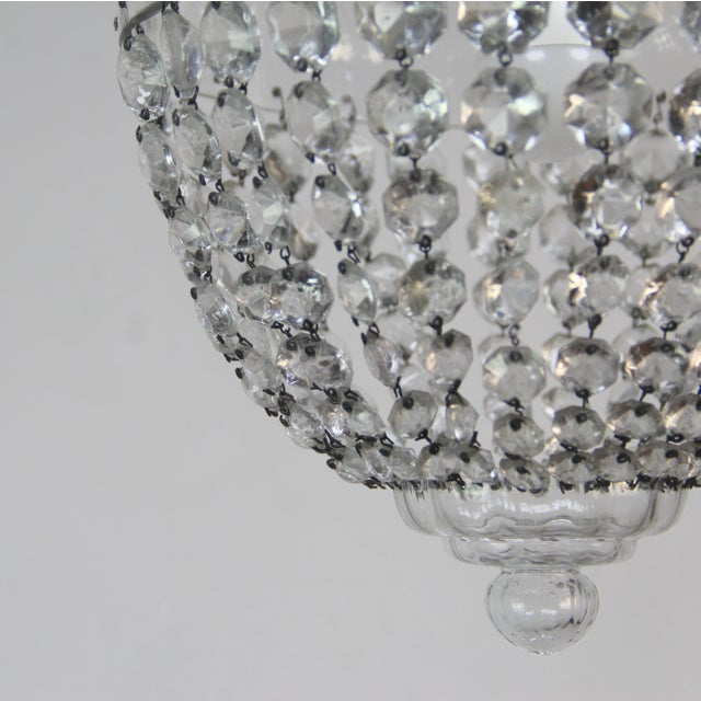 1940s Vintage Crystal Chandelier, 1940s For Sale - Image 5 of 6