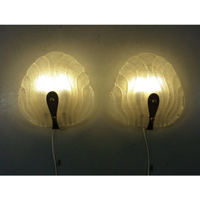 Murano Glass Wall Lamps by Hillebrand 1960s, Set of 2 For Sale - Image 4 of 18