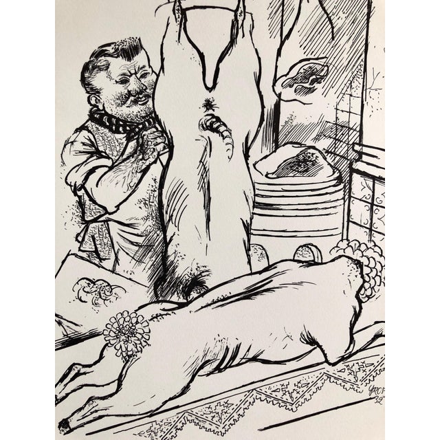 Hand lithography on BFK Rives French hand moulded paper Style: German New Objectivity (Neue Sachlichkeit) According to the...