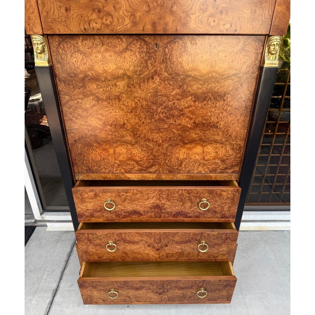 Biedermeier Style Secretary Desk by Baker Furniture For Sale In Miami - Image 6 of 9
