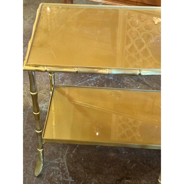 Metal Pair of Bagues Design Bamboo Form Side Tables For Sale - Image 7 of 7