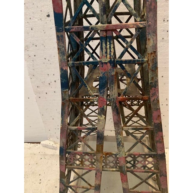 Eiffel Tower in Flat Iron and Patinated Angle Iron, 1900s For Sale - Image 5 of 7
