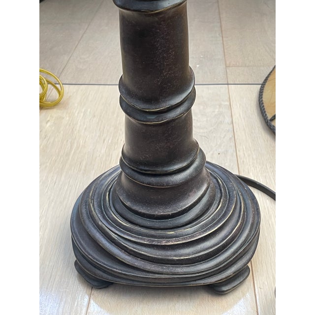 Metal 1980s Coastal Palm Tree Lamps - a Pair For Sale - Image 7 of 12