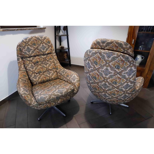 UP Závody Vintage High-Back Swivel Chairs from Up Závody, 1960s, Set of 2 For Sale - Image 4 of 15