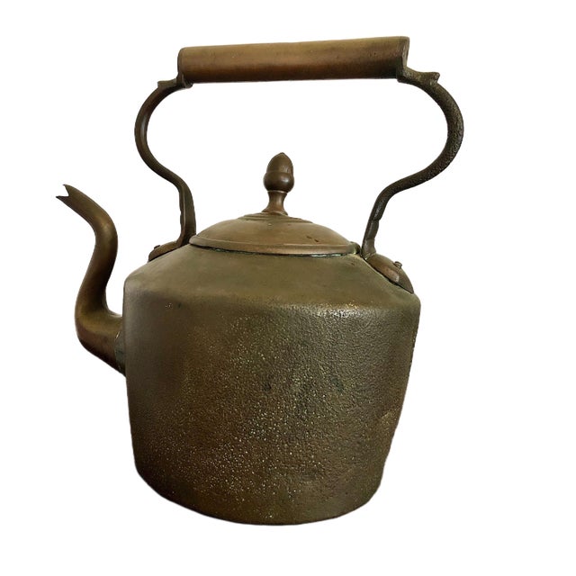 Late 19th Century Decorative Antique Copper & Brass Kettle For Sale - Image 5 of 5
